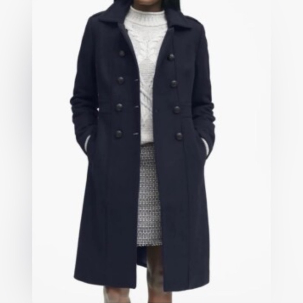 Banana Republic Dark Olive Green Wool Coat